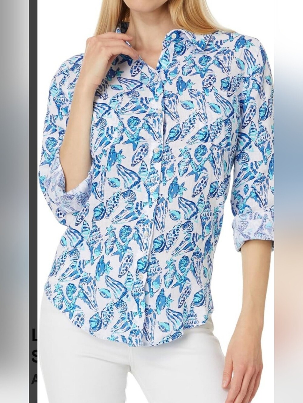 NWT! Lilly Pulitzer Sea View Button Down Top